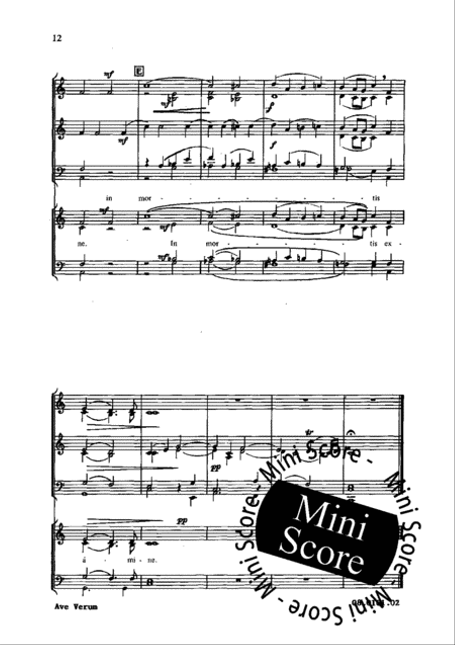 Ave Verum Corpus / Panis Angelicus 4-Part scores gallery preview page 14