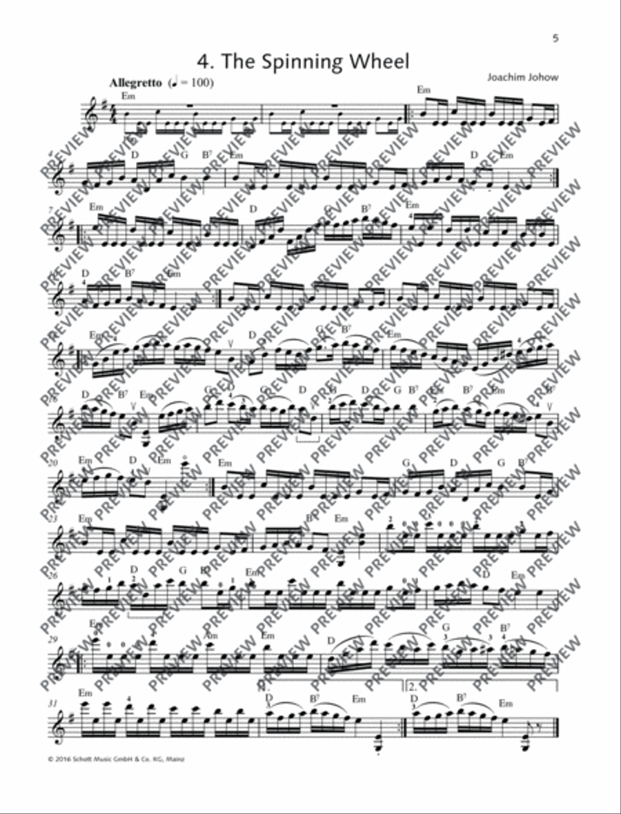 The Spinning Wheel The Spinning Wheel Violin Solo scores gallery preview page 5