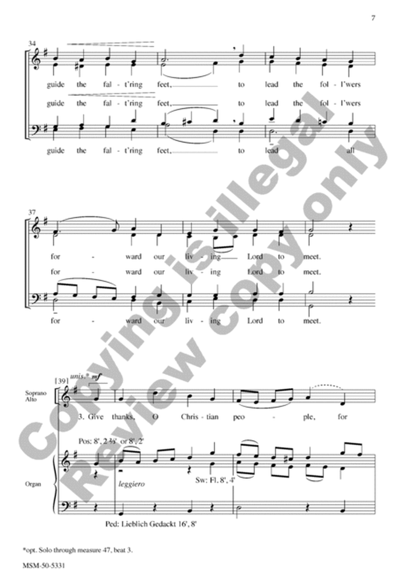 Give Thanks, O Christian People (Choral Score) image number null