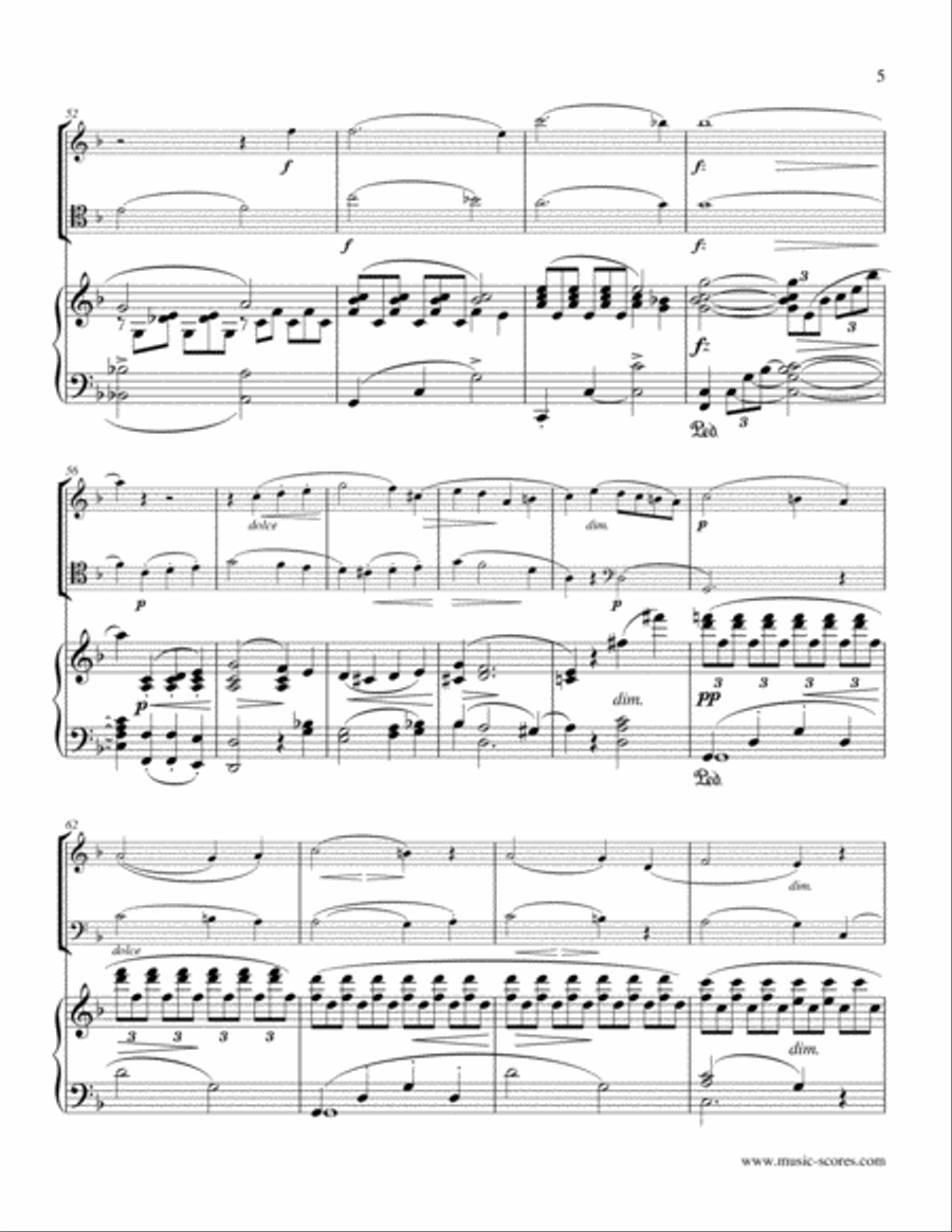 Gade - Allegro Animato - 1st movement from Piano Trio - Violin, Cello and Piano image number null