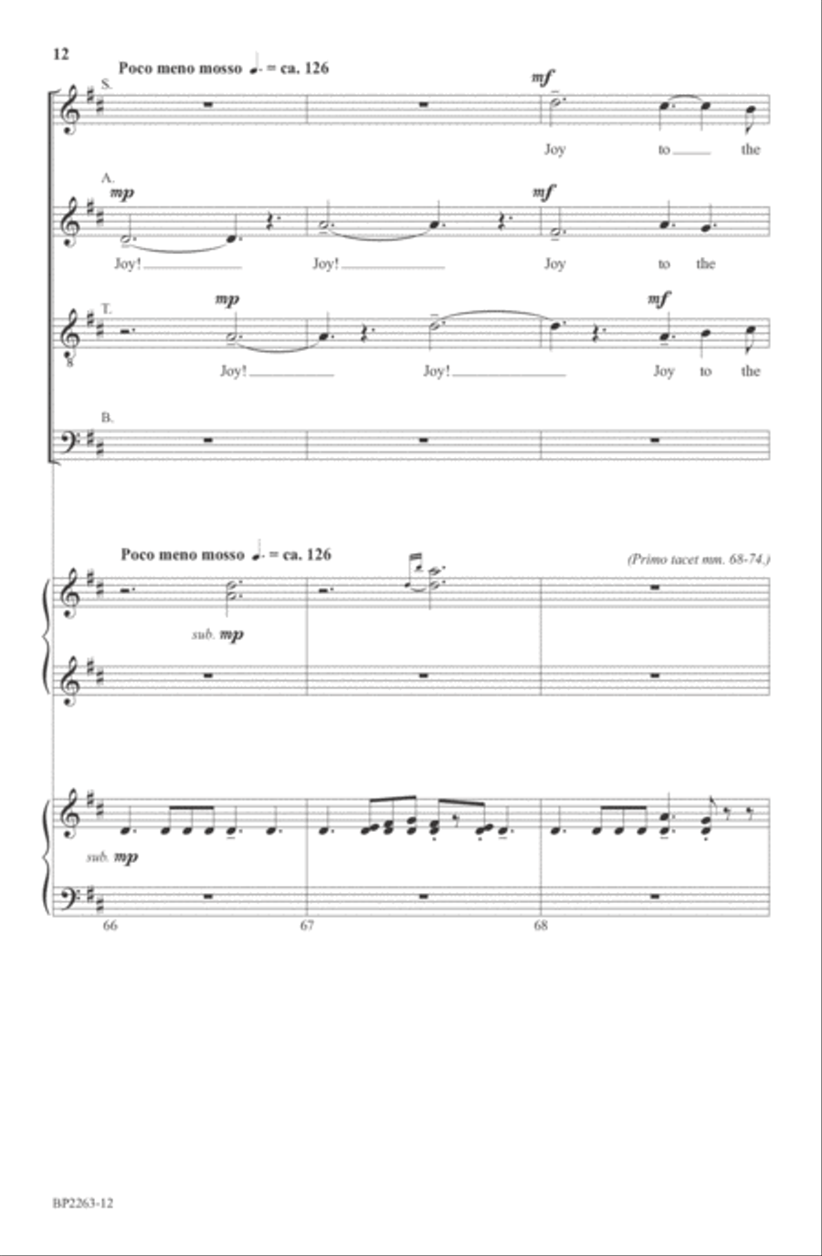 Joy to the World! 4-Part scores gallery preview page 12