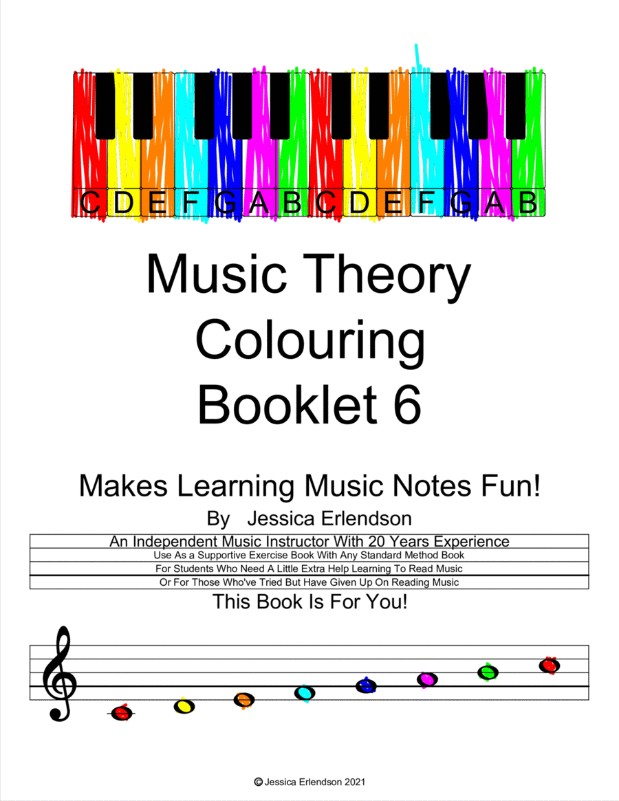 Music Theory Booklet lesson 6 - 4th and 5th intervals Piano, Vocal, Guitar scores gallery preview page 1