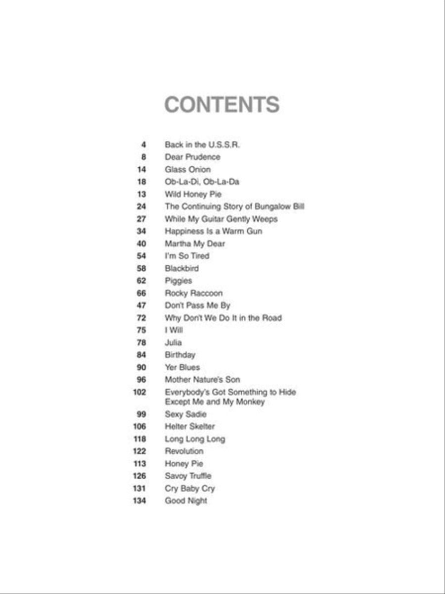 The Beatles – White Album Piano, Vocal, Guitar scores gallery preview page 5