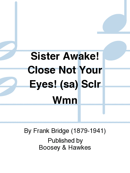 Sister Awake! Close Not Your Eyes! (sa) Sclr Wmn