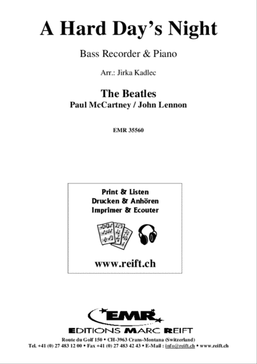 A Hard Day's Night Bass Recorder scores gallery preview page 2