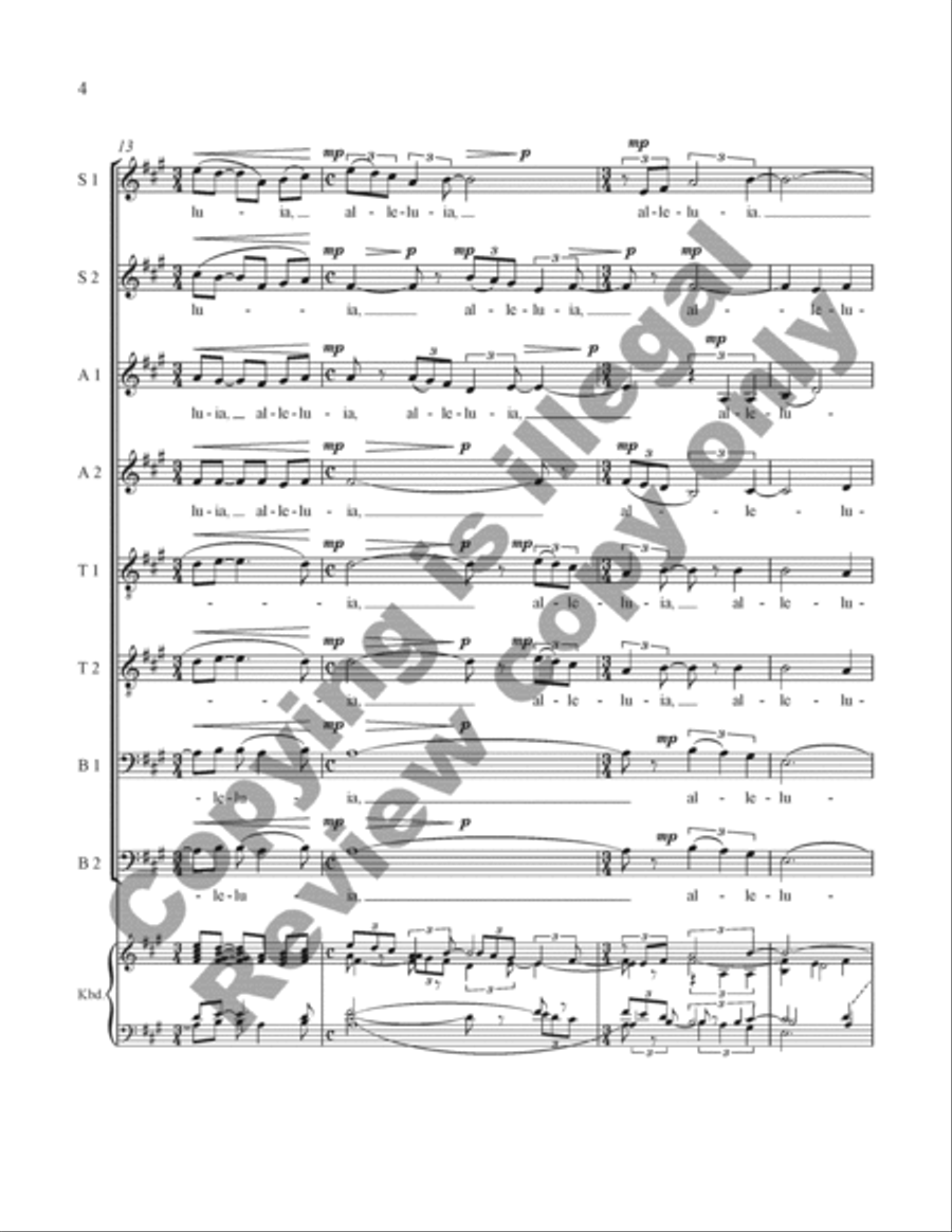 Alleluia for SSAATTBB Chorus Unaccompanied SSAATTBB scores gallery preview page 25
