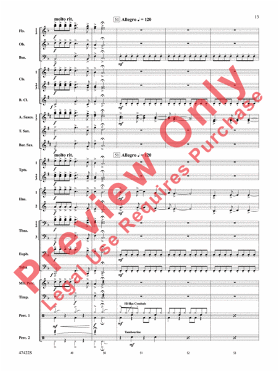 Boughs of Holly Concert Band scores gallery preview page 14