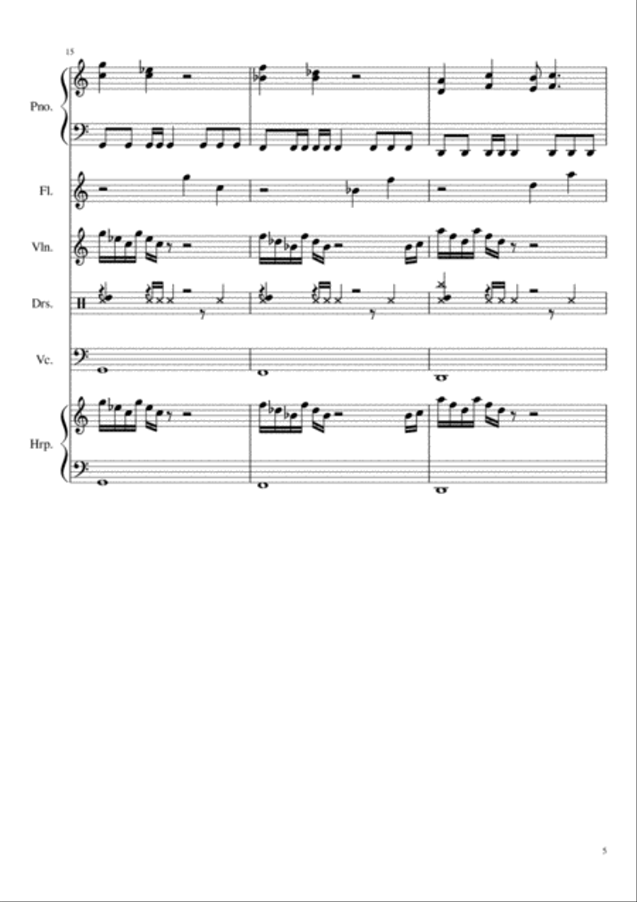 Autum Waves Small Ensemble scores gallery preview page 5