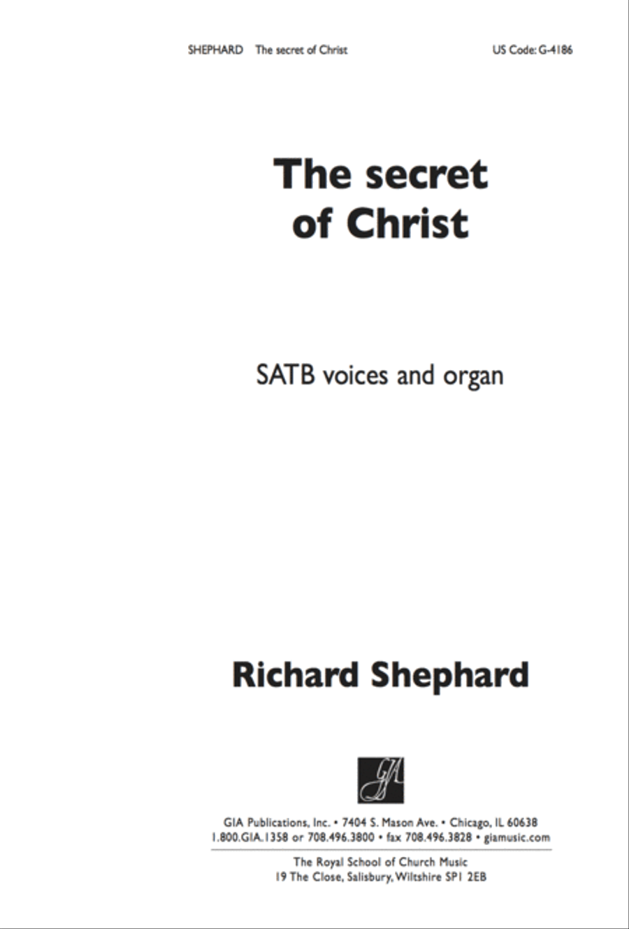 The Secret of Christ 4-Part scores gallery preview page 1
