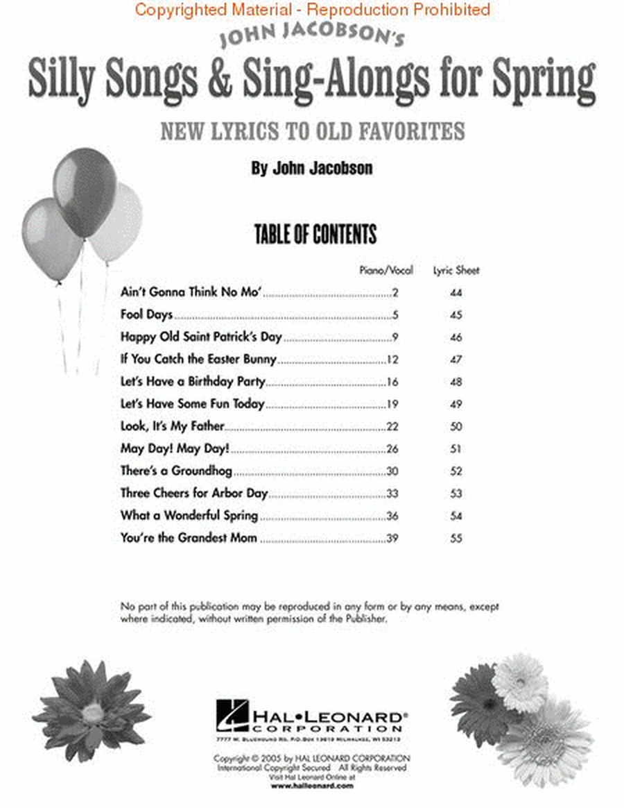 Silly Songs & Sing-Alongs for Spring image number null