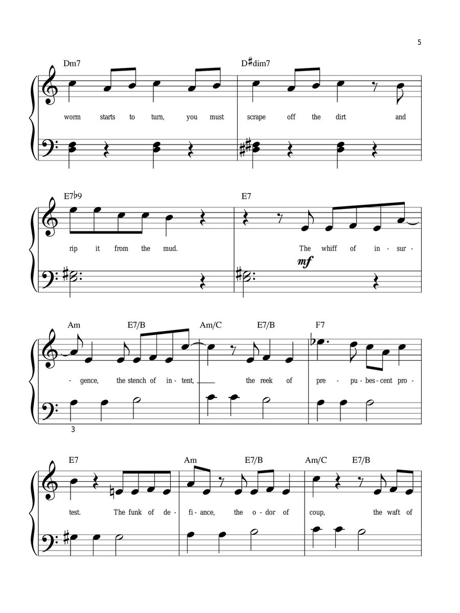 The Smell Of Rebellion The Smell Of Rebellion Easy Piano scores gallery preview page 5