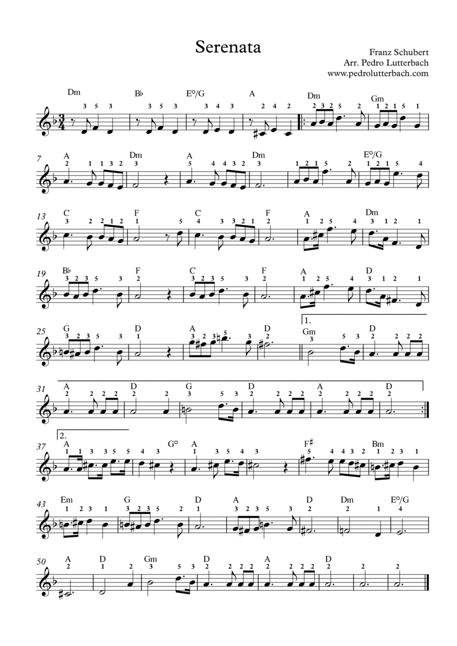 Schubert's Serenade Small Ensemble scores gallery preview page 1