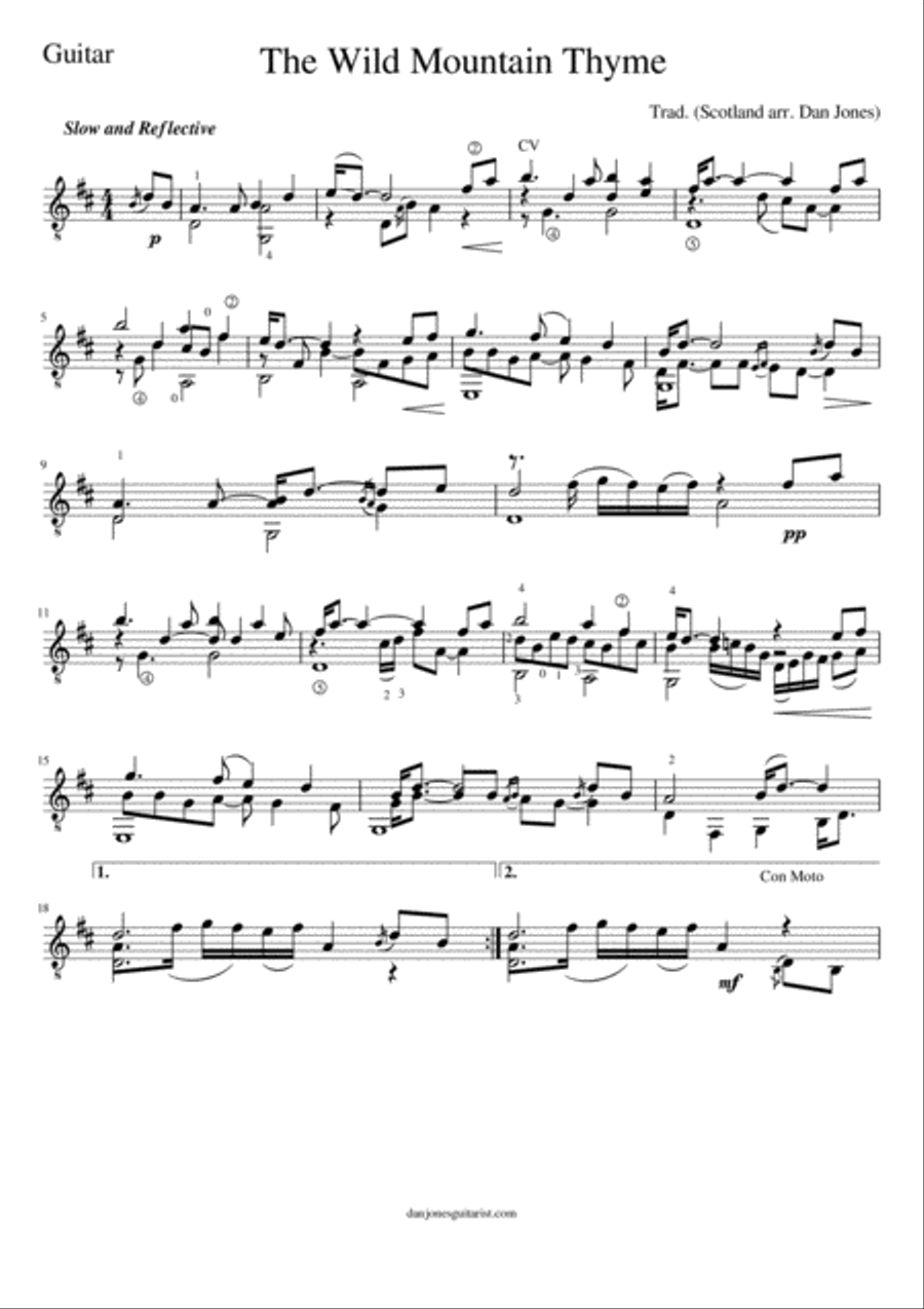 The Wild Mountain Thyme Acoustic Guitar scores gallery preview page 3