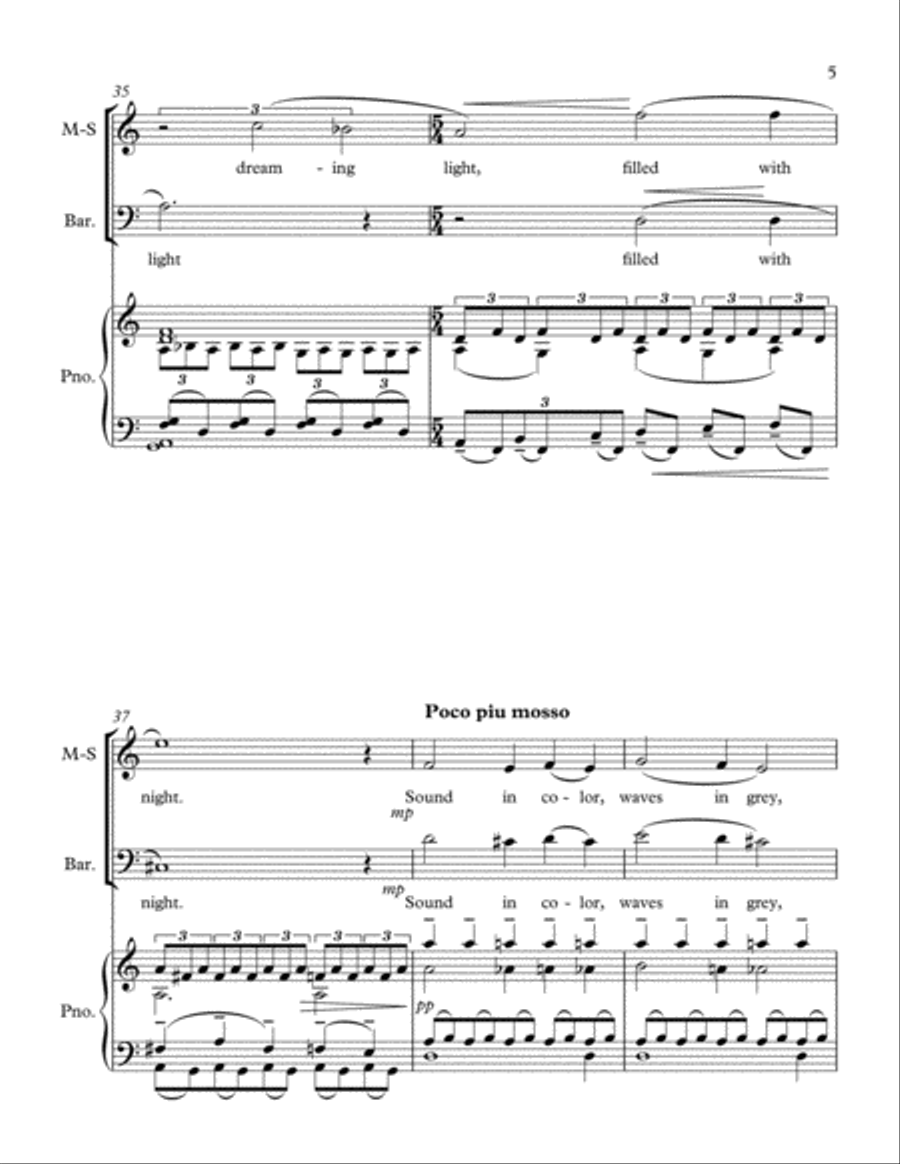 I Come From Water--Piano/Vocal Score Large Ensemble scores gallery preview page 5
