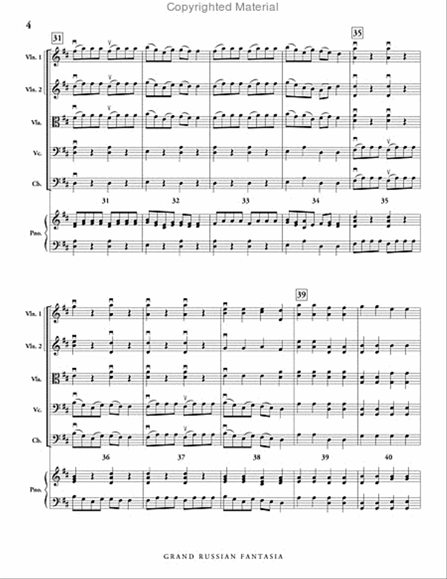 Grand Russian Fantasia String Orchestra scores gallery preview page 5