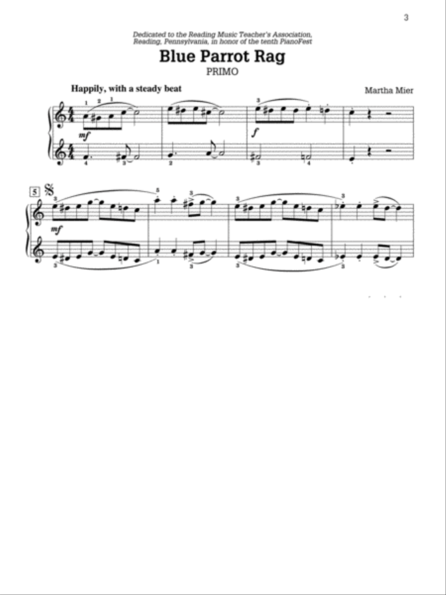Blue Parrot Rag Small Ensemble scores gallery preview page 3