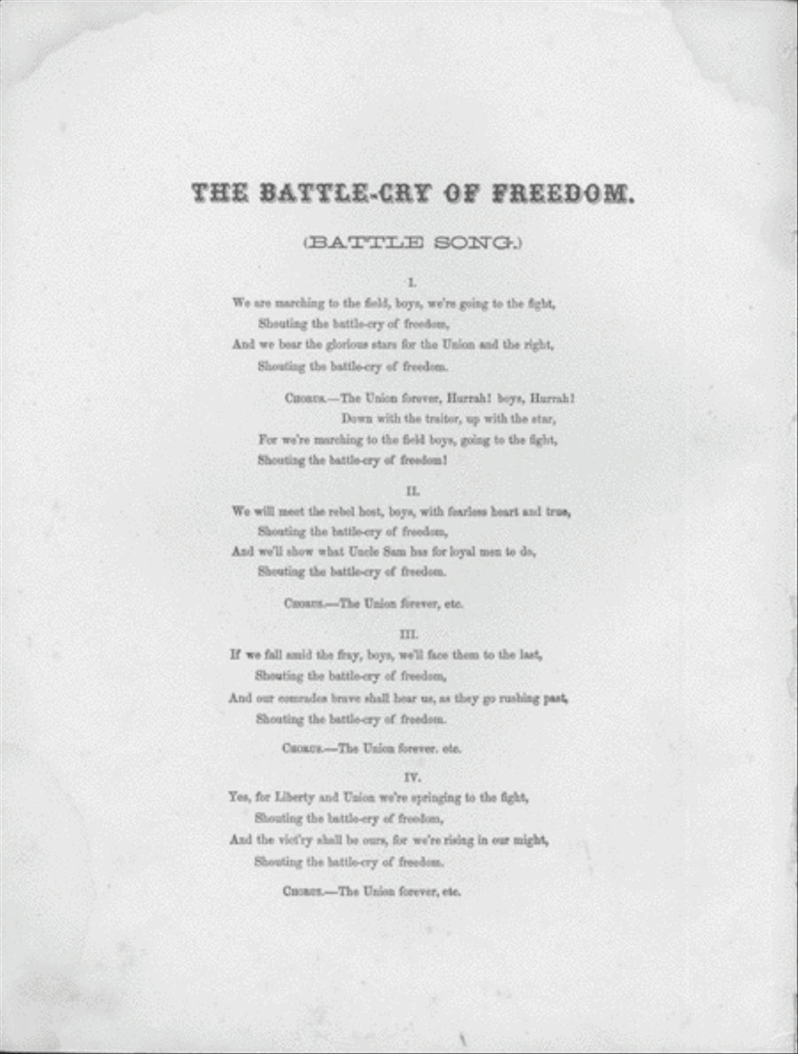 The Battle Cry of Freedom Voice scores gallery preview page 2