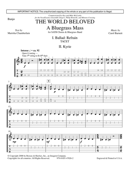 The World Beloved: A Bluegrass Mass - Banjo