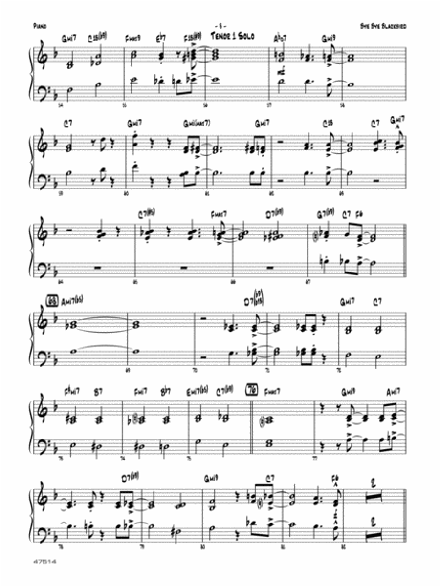 Bye Bye Blackbird: Piano Accompaniment Jazz Ensemble scores gallery preview page 3