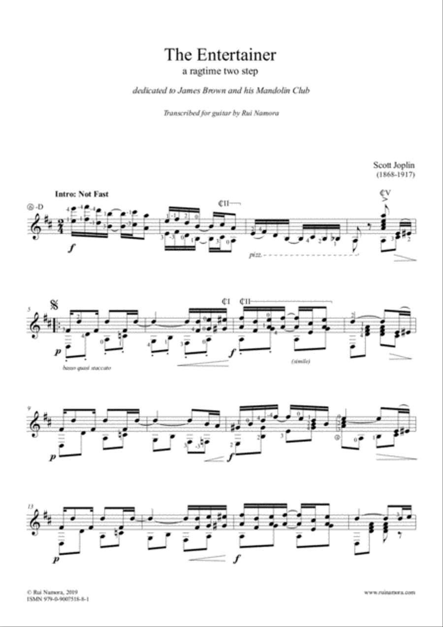 The Entertainer The Entertainer Guitar Solo scores gallery preview page 3