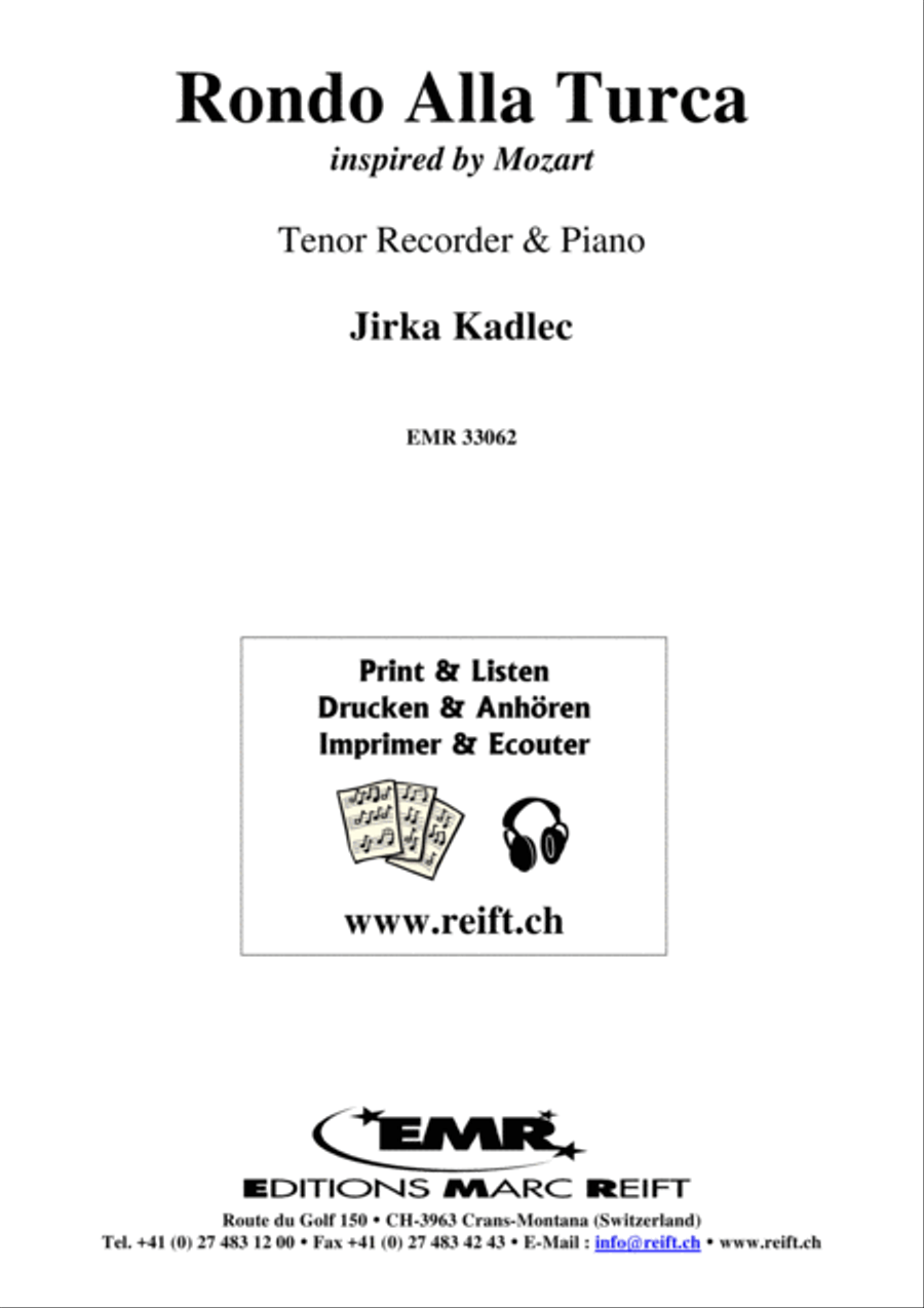 Rondo Alla Turca Tenor Recorder scores gallery preview page 1