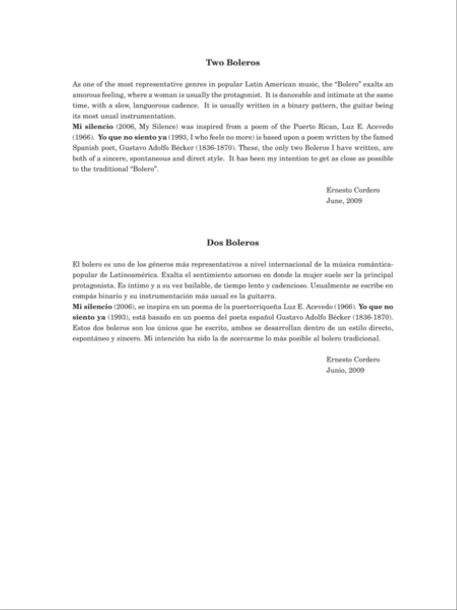 Mi silencio / Yo que no siento ya Classical Guitar scores gallery preview page 2