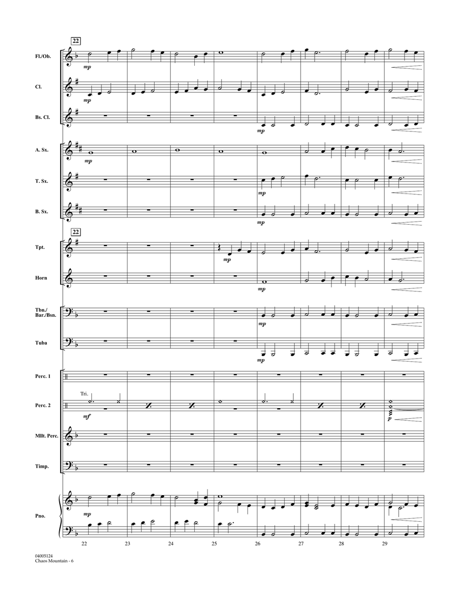 Chaos Mountain - Conductor Score (Full Score) Concert Band scores gallery preview page 6