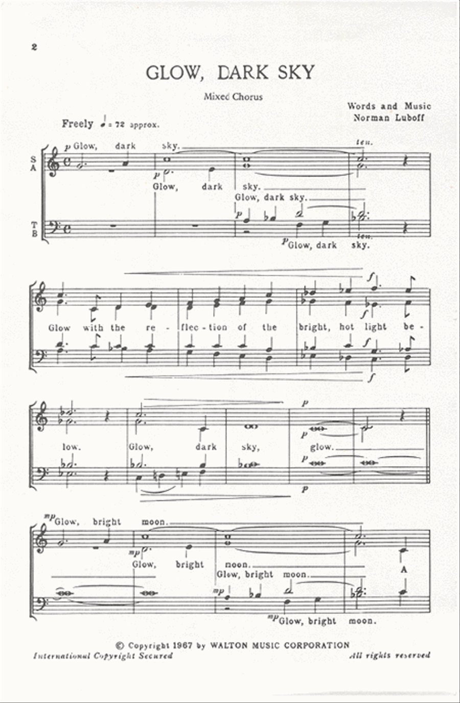 Glow, Dark Sky 4-Part scores gallery preview page 2