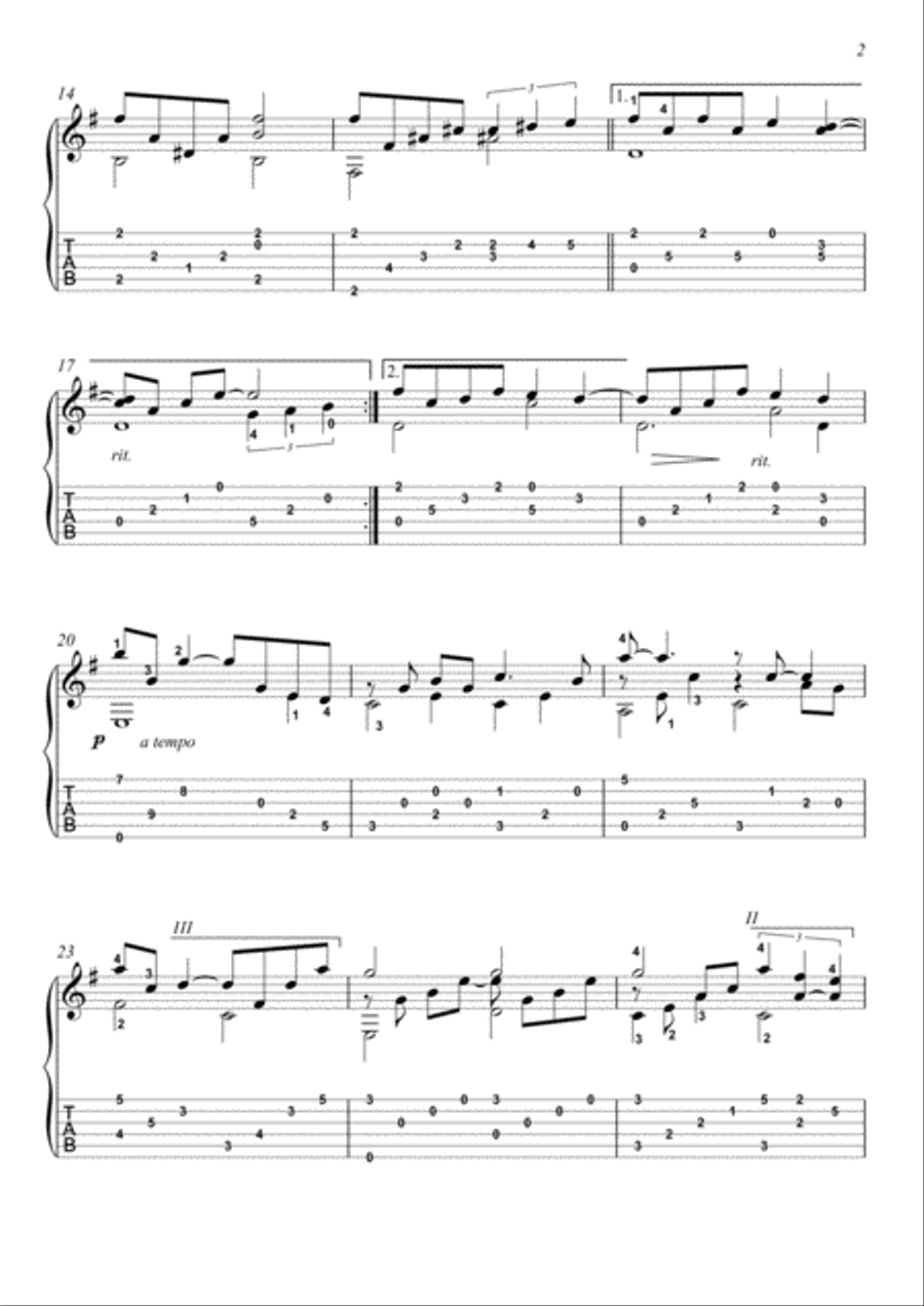 Somewhere In Time Guitar Tablature scores gallery preview page 2
