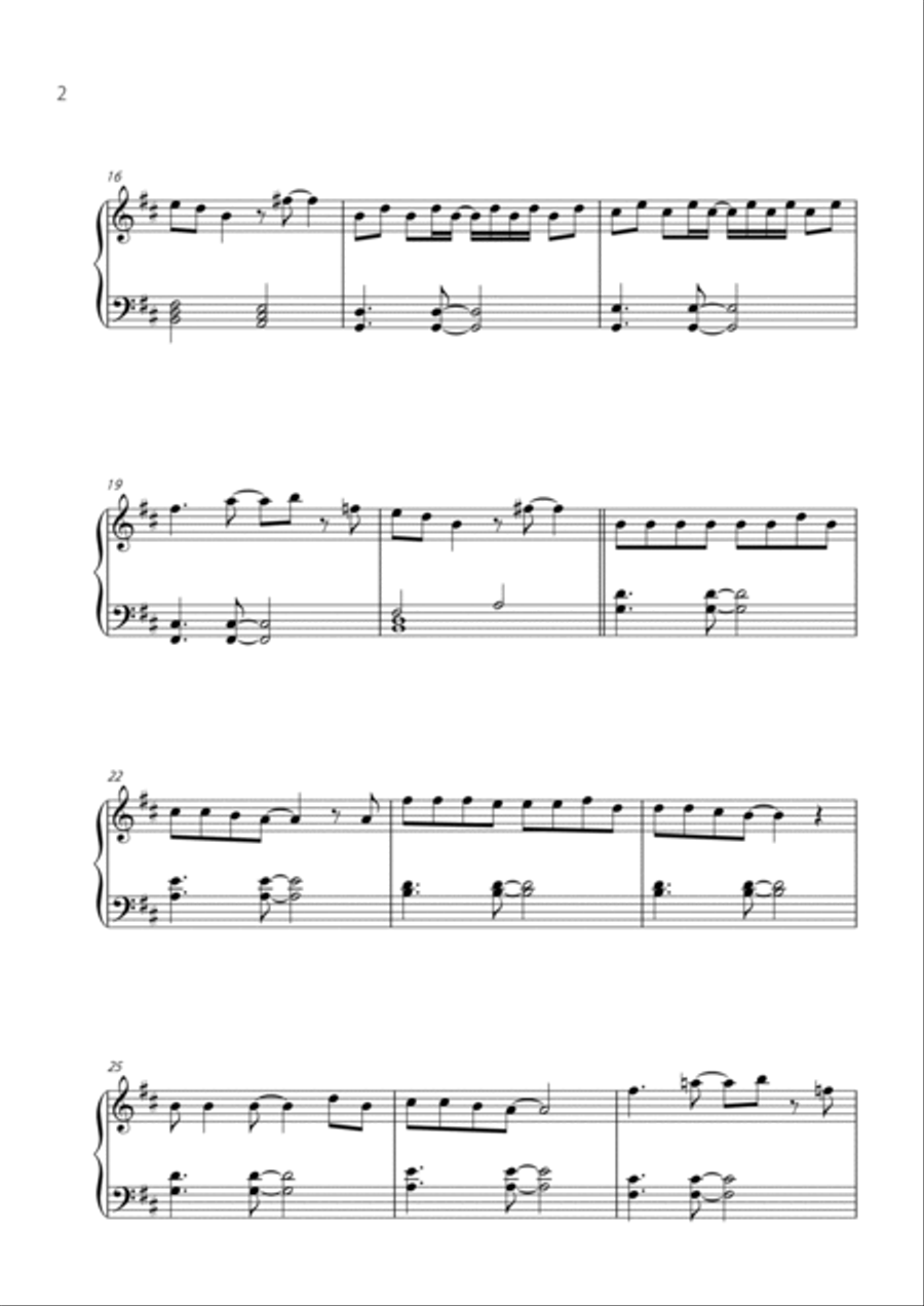 Peaches Easy Piano scores gallery preview page 2