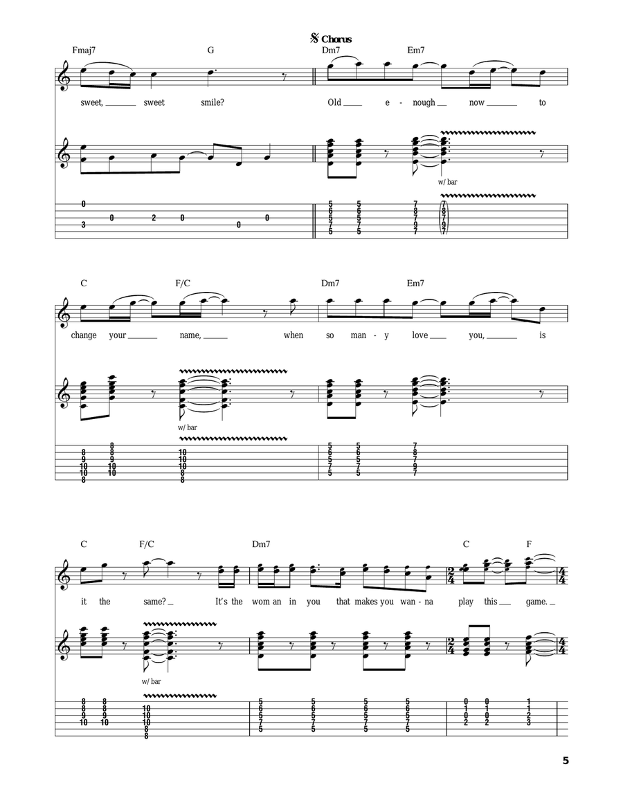 Cowgirl In The Sand Acoustic Guitar scores gallery preview page 5