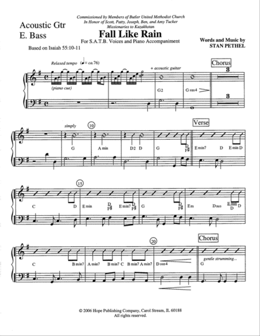 Fall Like Rain Fall Like Rain Set of Parts scores gallery preview page 2
