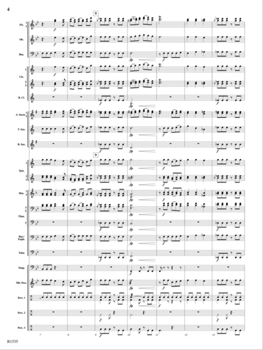 Jubilant Flourishes: Score Concert Band scores gallery preview page 4