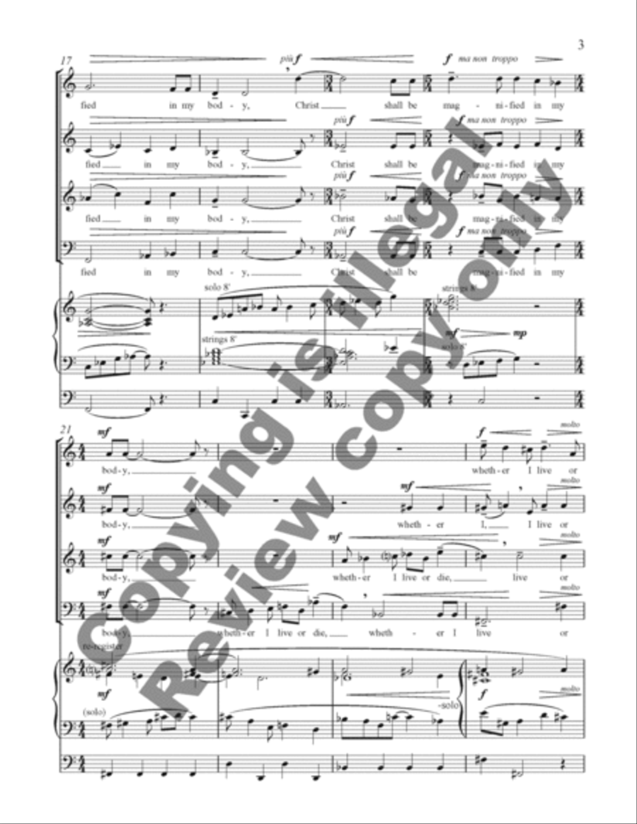 To Live Is Christ To Live Is Christ 4-Part scores gallery preview page 4
