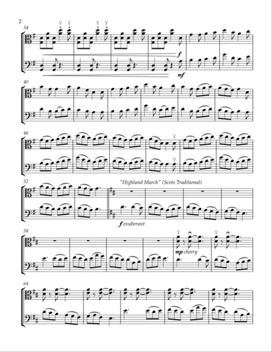 I Saw Three Ships - Traditional Tune Medley String Duet scores gallery preview page 3