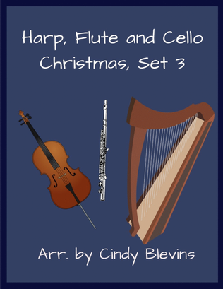 Harp, Flute and Cello, Christmas, Set 3