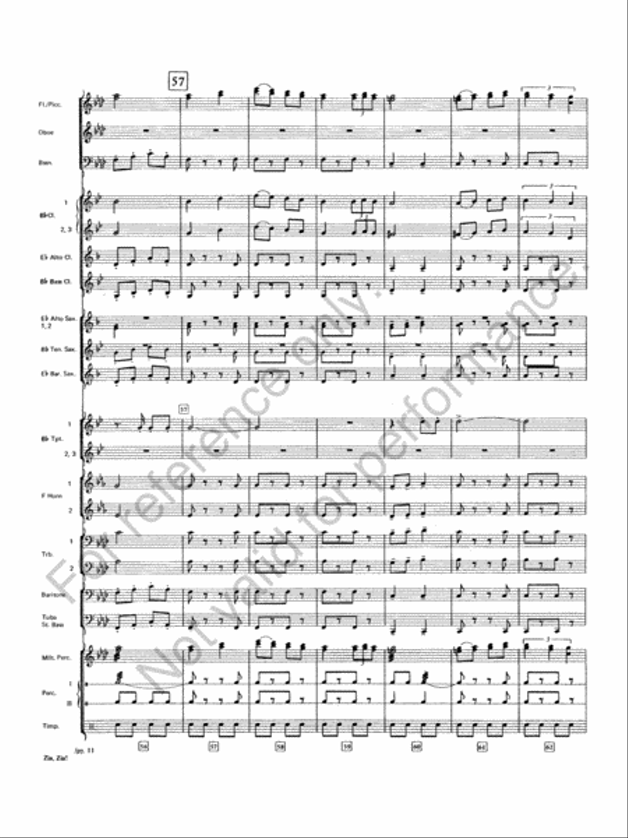 Zia, Zia! Concert Band scores gallery preview page 12