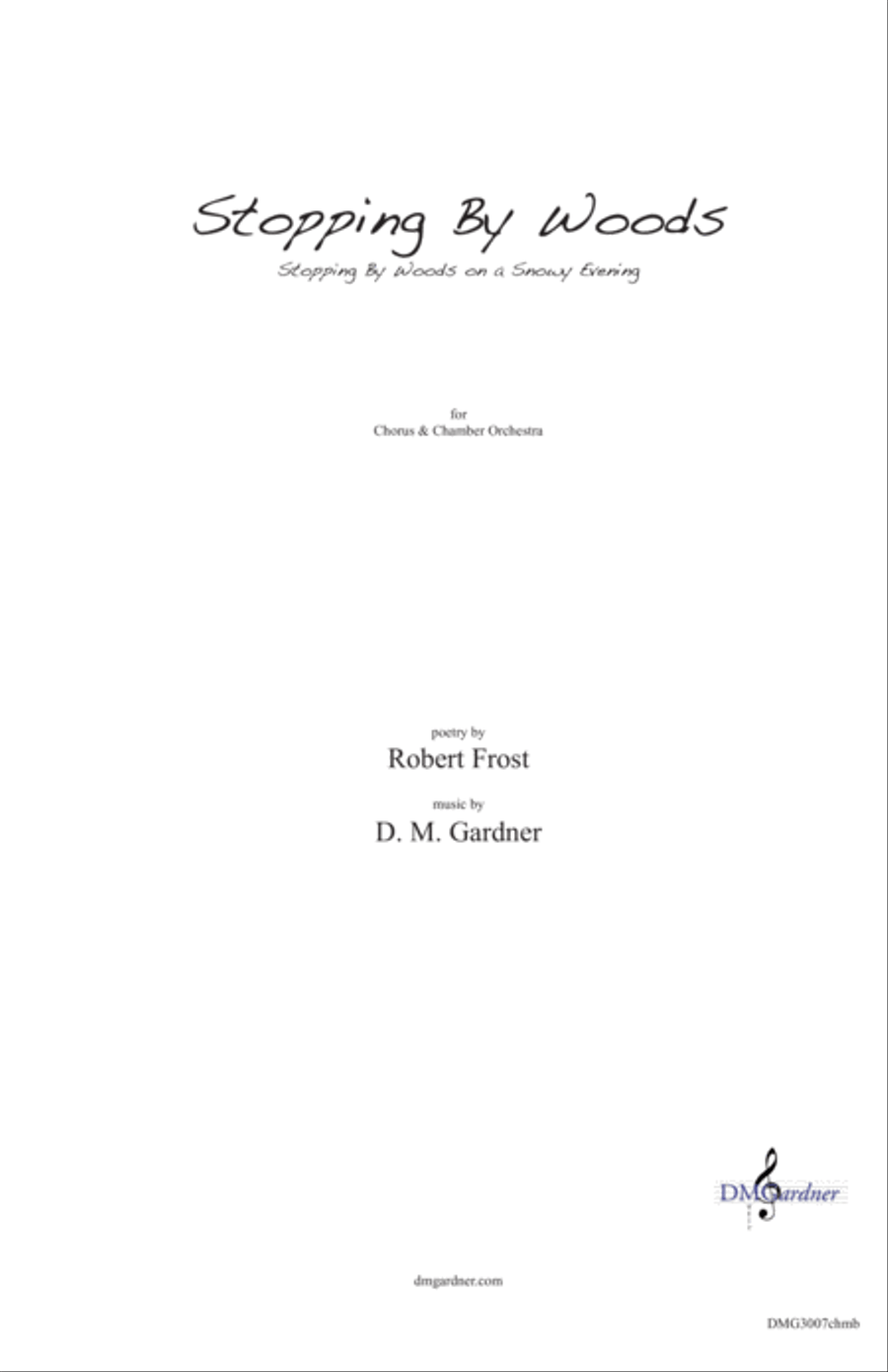 Stopping by Woods (Robert Frost) – FULL SCORE (CHAMBER ORCH) Chamber Orchestra scores gallery preview page 1