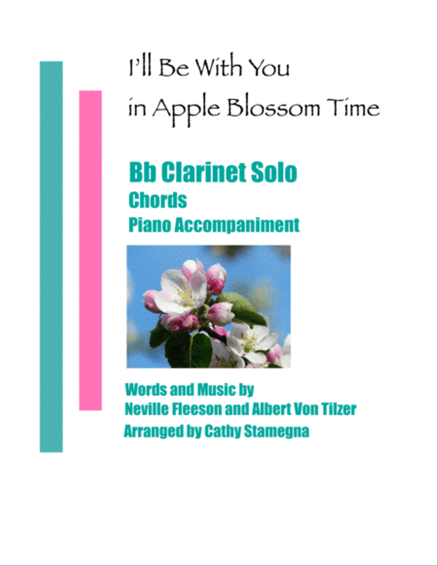 I’ll Be With You in Apple Blossom Time (Bb Clarinet Solo, Chords, Piano Accompaniment) Large Ensemble scores gallery preview page 1