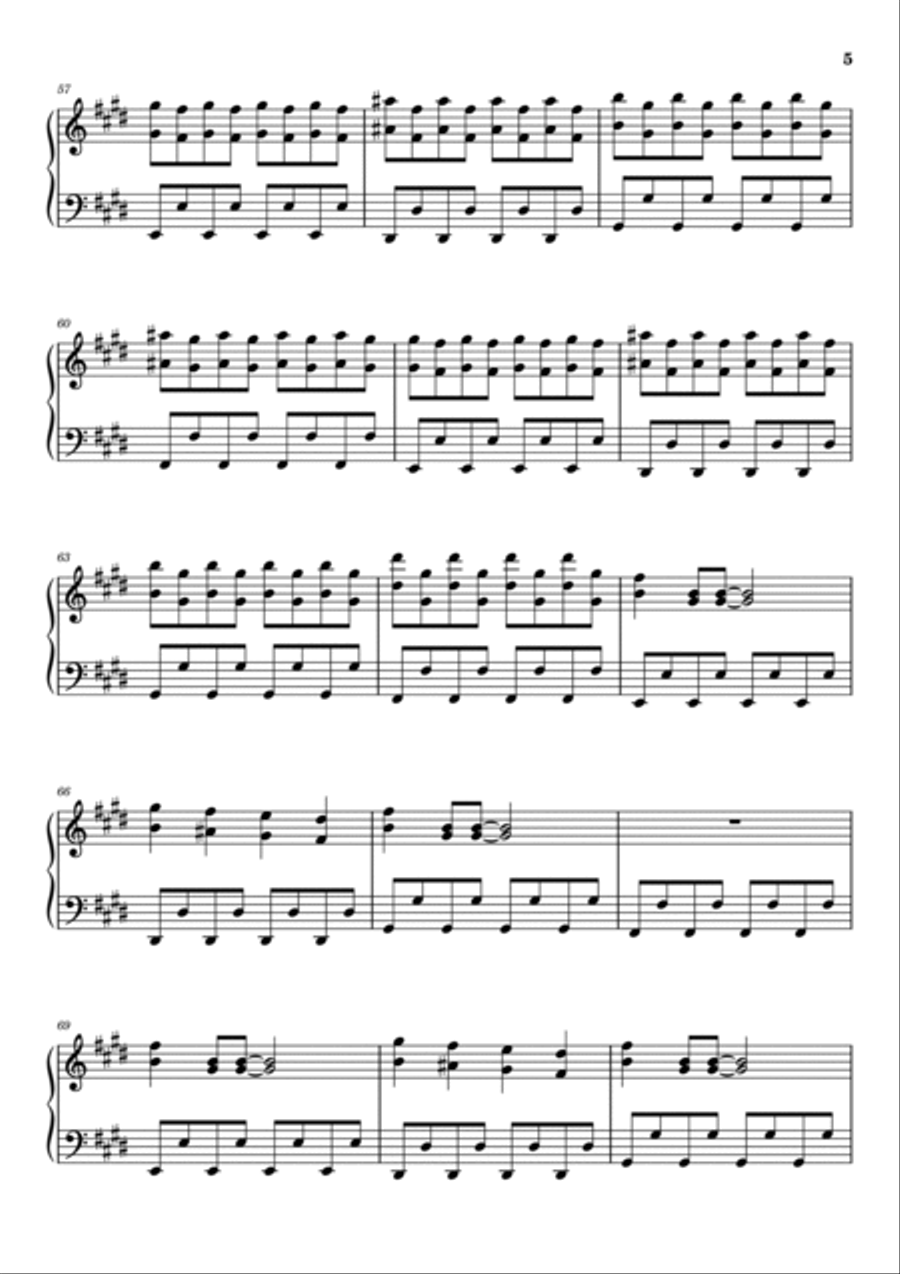 Better Off Alone Piano Solo scores gallery preview page 5