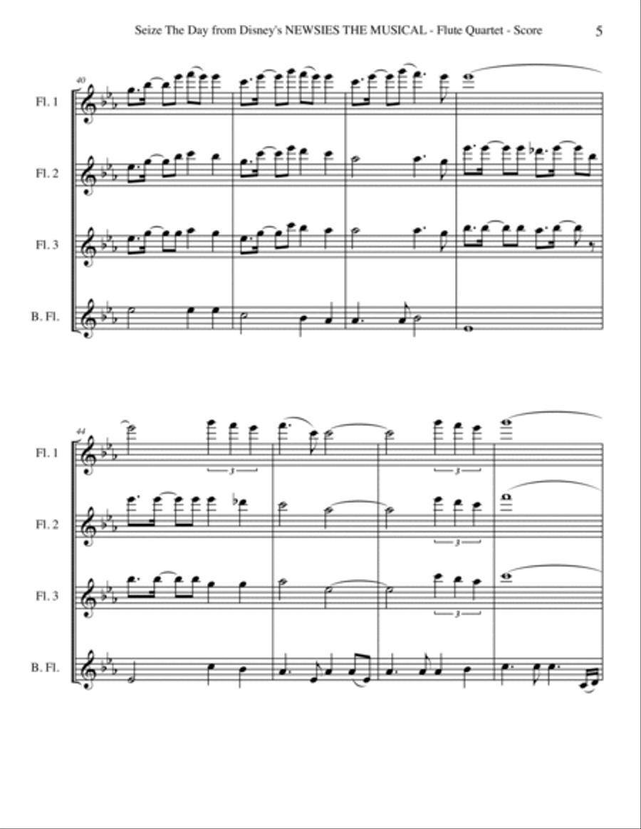 Seize The Day Woodwind Quartet scores gallery preview page 5