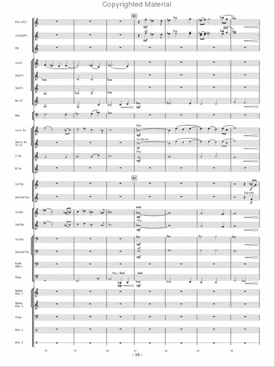 Beyond the Breaking Tides Concert Band scores gallery preview page 15