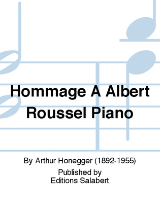 Book cover for Hommage A Albert Roussel Piano
