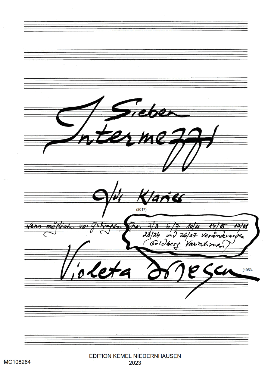 Sieben Intermezzi Sieben Intermezzi Piano Solo scores gallery preview page 1