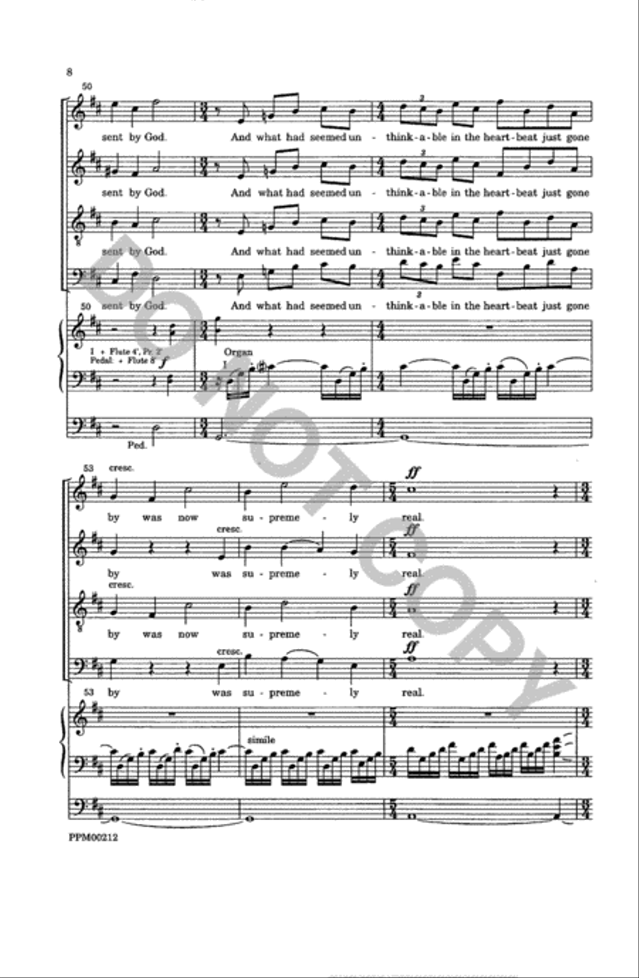 Three Days Had Passed 4-Part scores gallery preview page 9