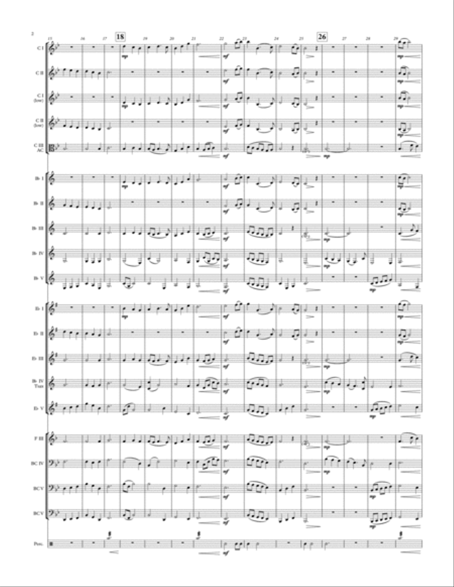 Slumber My Darling - for adaptable quintet Concert Band scores gallery preview page 2