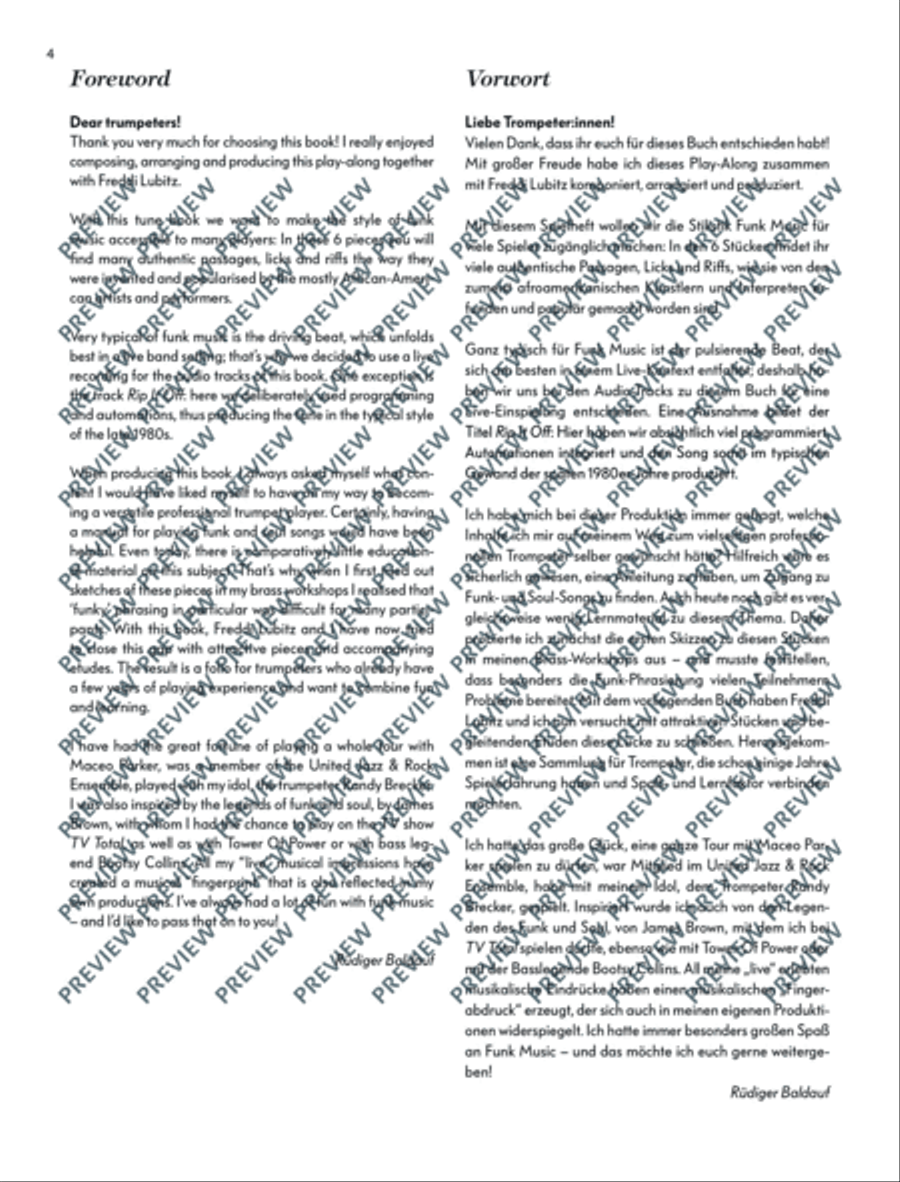 Total Funk Trumpet Trumpet Duet scores gallery preview page 5