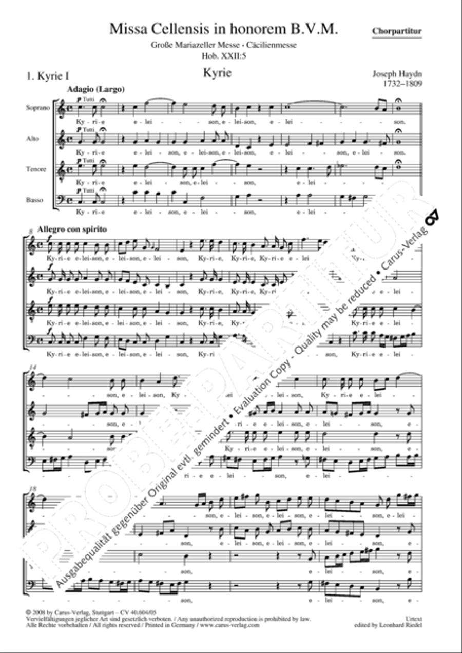 Grosse Mariazeller Messe in C 4-Part scores gallery preview page 2