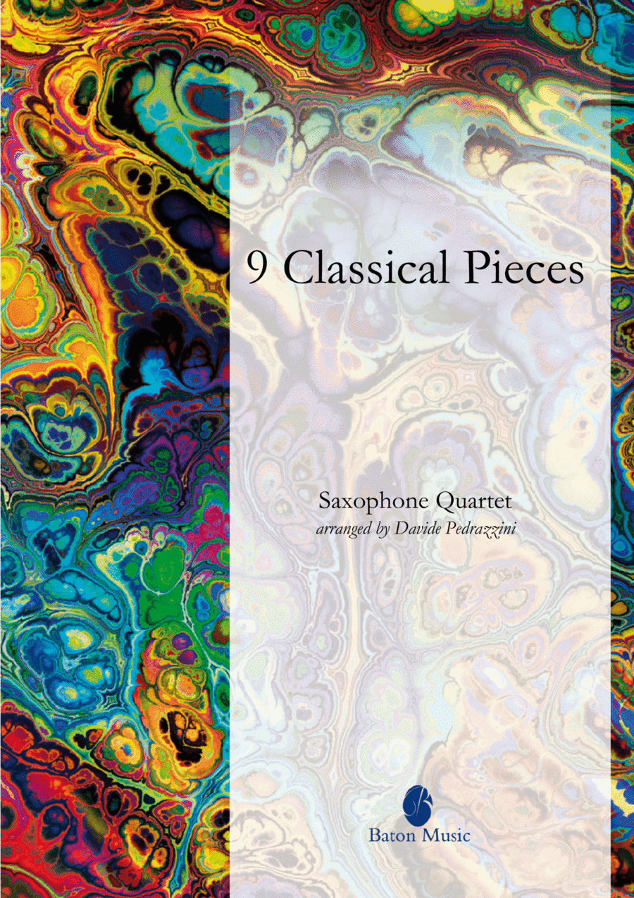 9 Classical pieces Saxophone Quartet scores gallery preview page 1