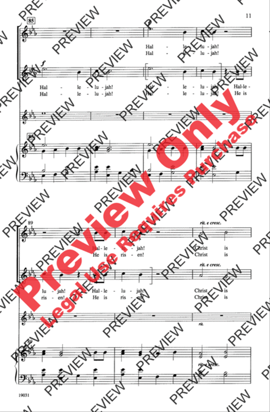 Hallelujah! Unison Choir scores gallery preview page 11